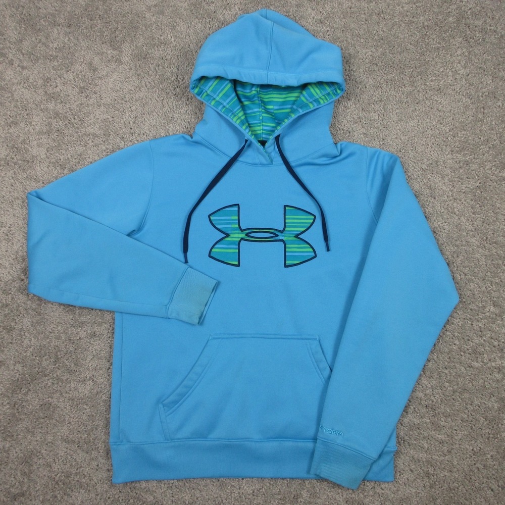 Under Armour Sweater‎ Womens Medium Blue UA Storm Pullover Hoodie Sweatshirt